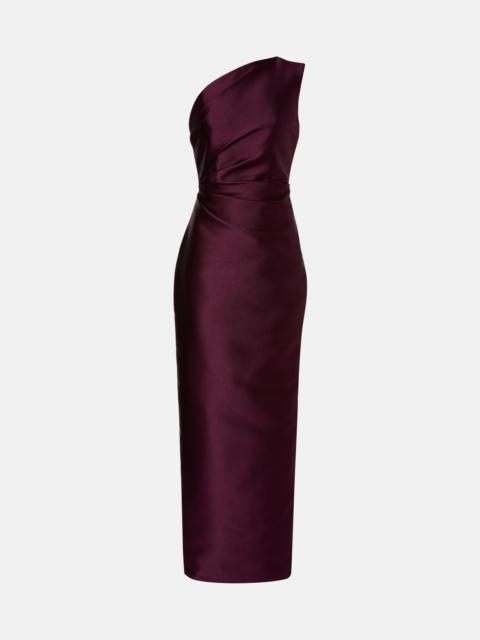 SOLACE LONDON Kira draped satin gown