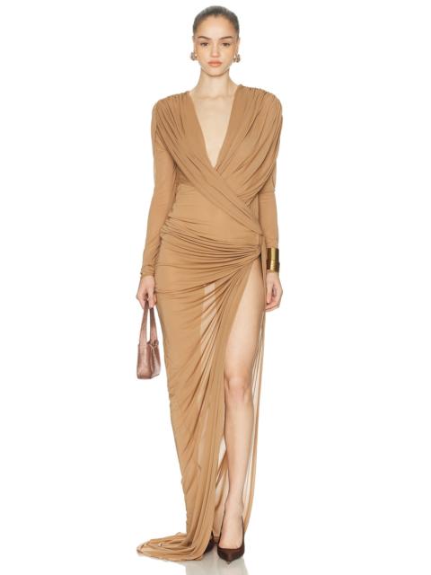 ATLEIN Draped Longsleeve Dress
