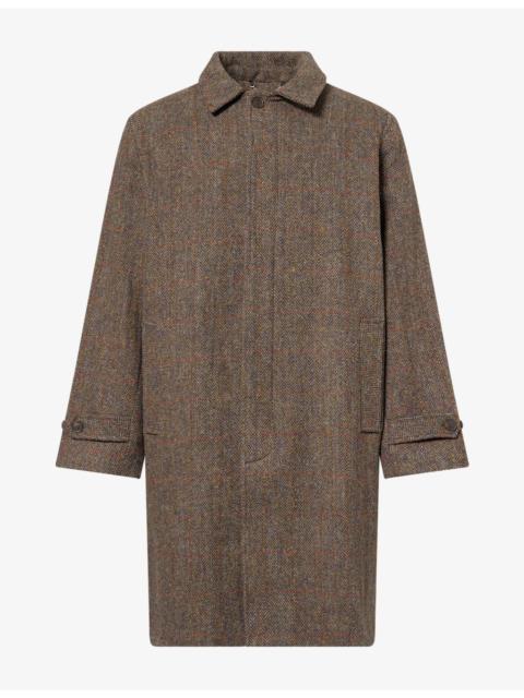 Palmes Cedric Longline Tweed Wool Coat
