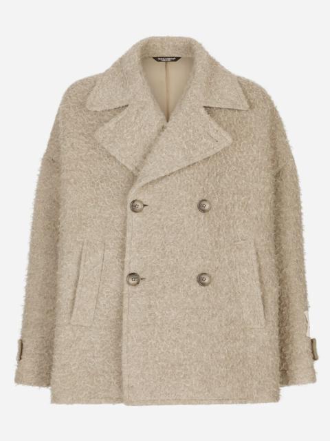 Dolce & Gabbana Vintage-look double-breasted wool and cotton pea coat