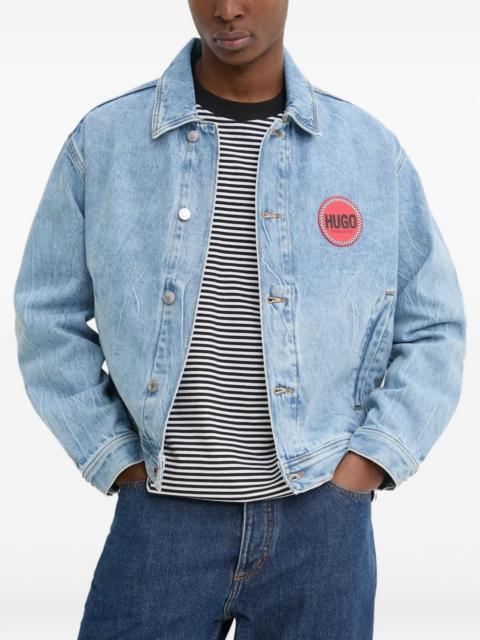HUGO logo-patch denim jacket