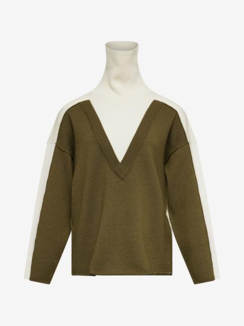 MM6 Maison Margiela colour-block roll-neck sweater