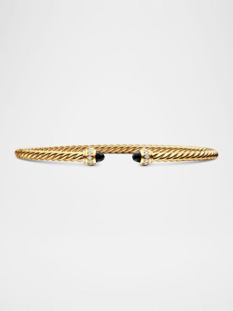 DAVID YURMAN Cablespira Bracelet with Gemstone in 18K Gold, 3mm