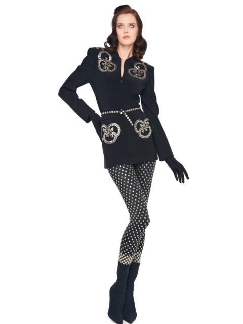 NORMA KAMALI LS V NECK ZIP FRONT JACKET