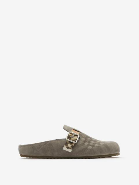 Burberry Check Suede Urchin Clogs