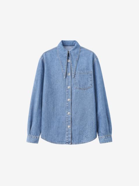 The Frankie Shop Varzy Denim Shirt - Medium Wash