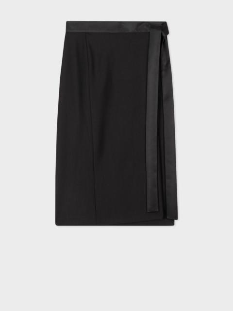 Paul Smith Black Satin Trim Skirt