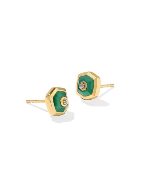 KENDRA SCOTT Davie 18k Gold Vermeil Stone Stud Earrings