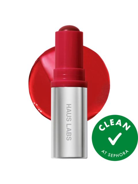 Haus Labs Color Fuse Longwear Hydrating Glassy Lip + Cheek Blush Balm Stick
