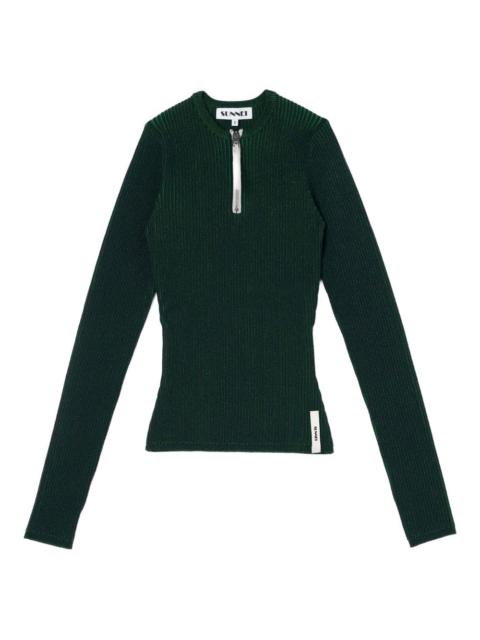 SUNNEI zip-detail round-neck sweater