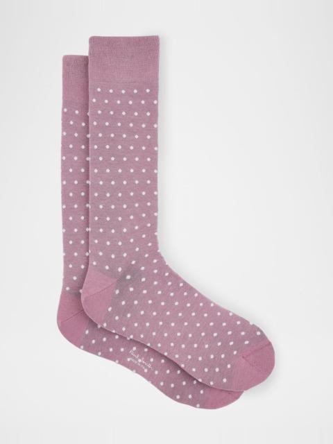 Paul Smith Men's Jeremy Polka Dot Crew Socks