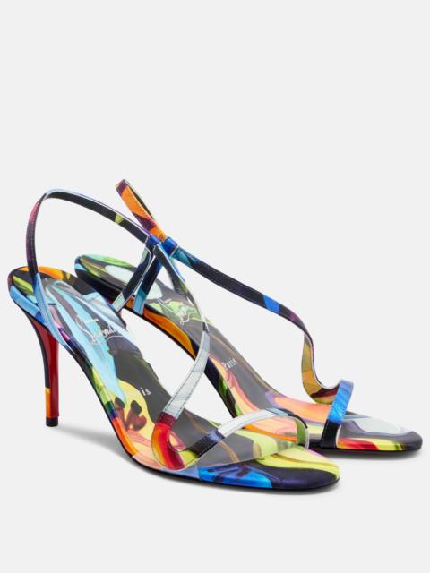 Christian Louboutin Rosa Z 80 printed satin sandals