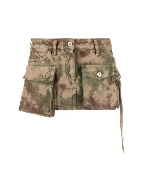 THE ATTICO Fay camouflage-print miniskirt
