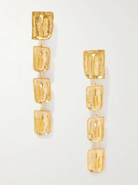 Gold-tone clip earrings