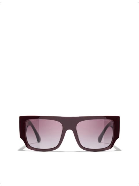 CHANEL CH5549 Square-Frame Acetate Sunglasses