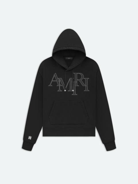 AMIRI STAGGERED LOGO HOODIE