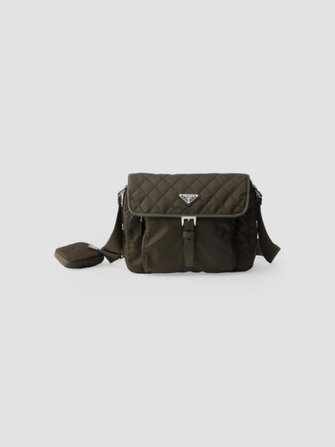 Prada Women's Medium Quilted Nylon Shoulder Bag - Green