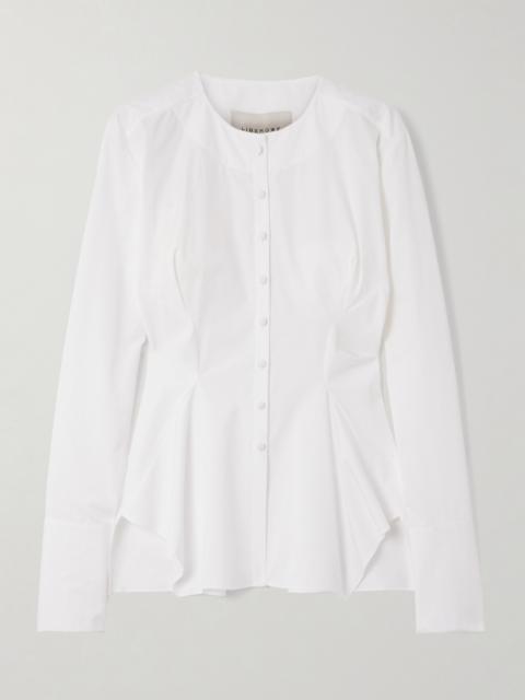 LIBEROWE Lavinia Cotton-poplin Peplum Blouse