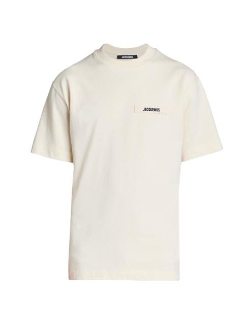 JACQUEMUS Men's The Gros Grain Crewneck T-Shirt - Beige