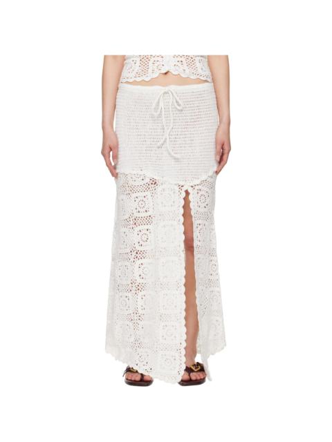 Holzweiler White Rosie Crochet Maxi Skirt