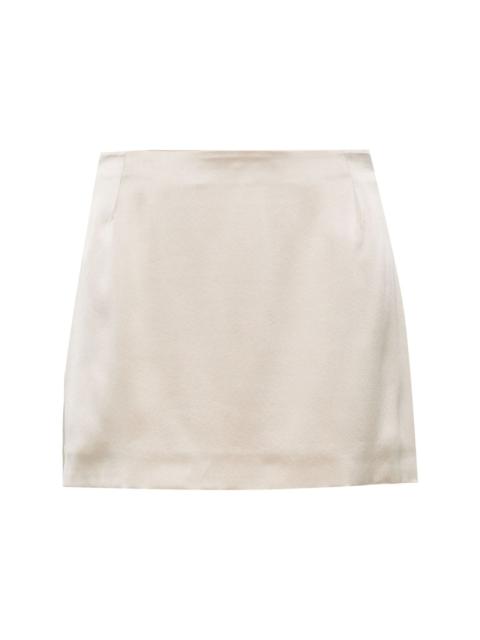 silk A-line miniskirt