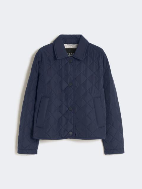 Short padded jacket in water-repellent fabric - NAVY