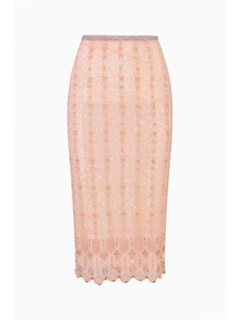 LoveShackFancy Bally Beaded Midi Skirt