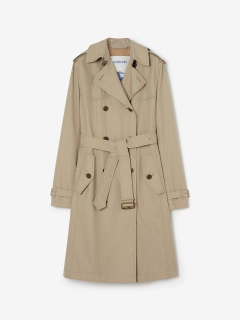 Burberry Long Silk-lined Tropical Gabardine Foxfield Trench Coat