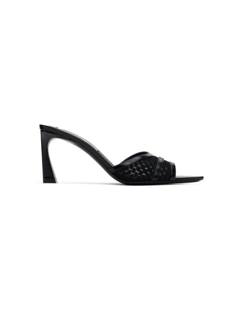 Victoria Beckham Black B Buckle Heeled Sandals