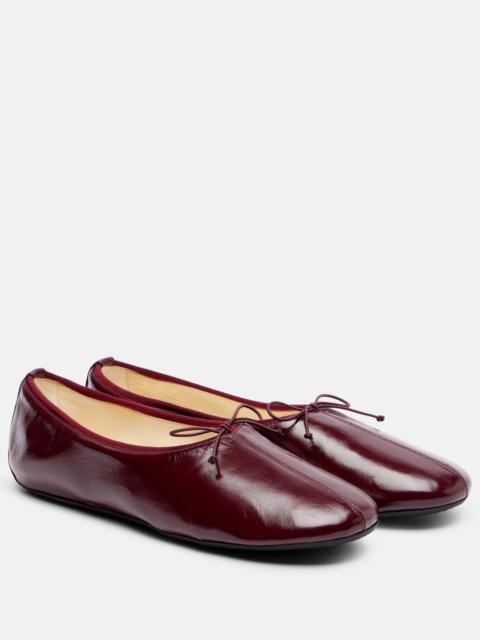 PHOEBE PHILO Gathered leather ballet flats
