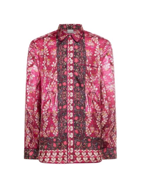 Pierre-Louis Mascia Aloe floral-print silk shirt