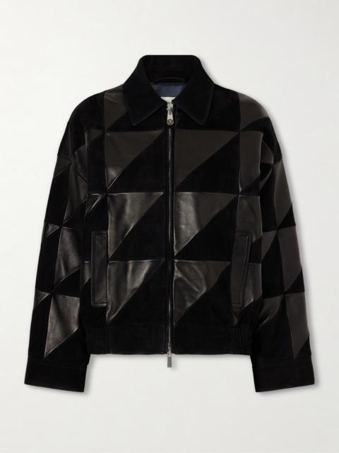 VERSACE Paneled Leather Jacket