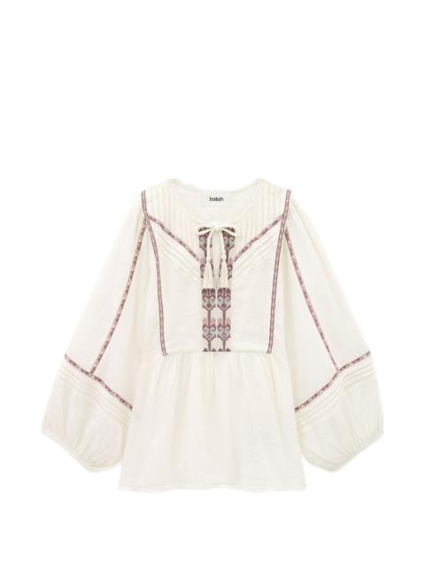 ba&sh Poeme embroidered tassel-detail blouse