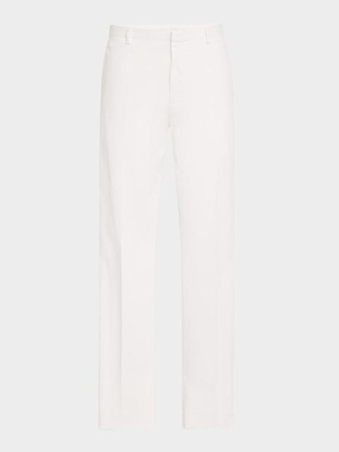 ZEGNA Men's Premium Cotton Flat-Front Pants