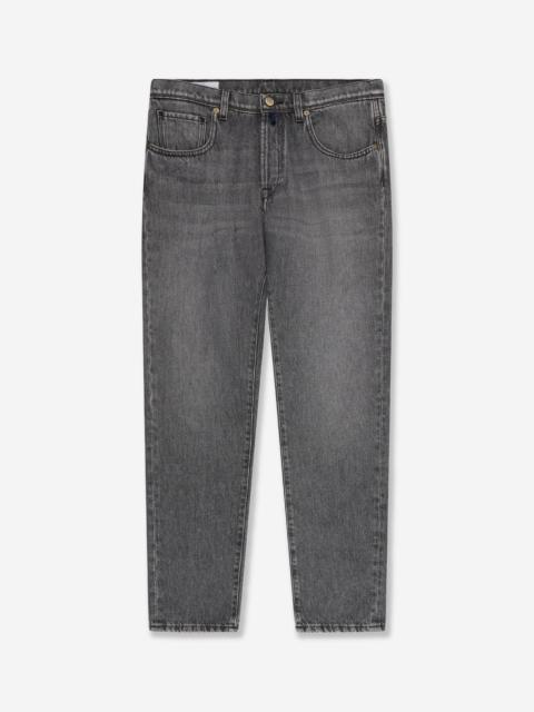 SLOWEAR Tapered fit cotton five-pocket trousers
