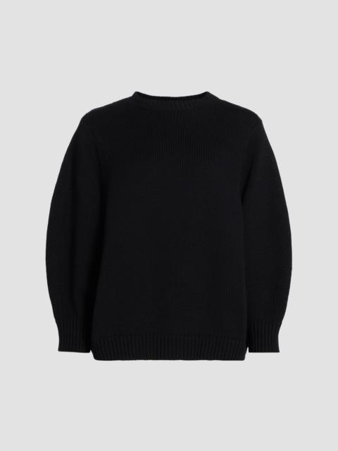 TOTEME Women's Oversized Cotton Crewneck Sweater - Black