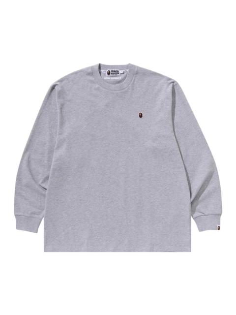 BAPE Ape Head One Point Long-Sleeve Tee 'Grey'