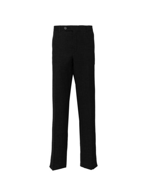 pressed-crease wool tailored trousers