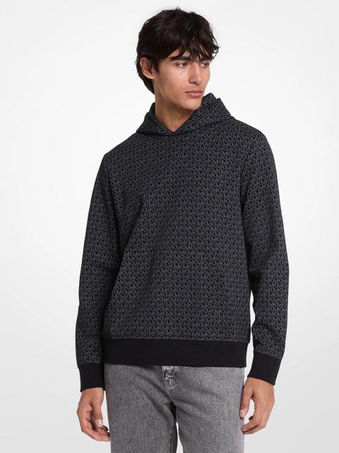MICHAEL KORS Signature Logo Cotton Blend Hoodie