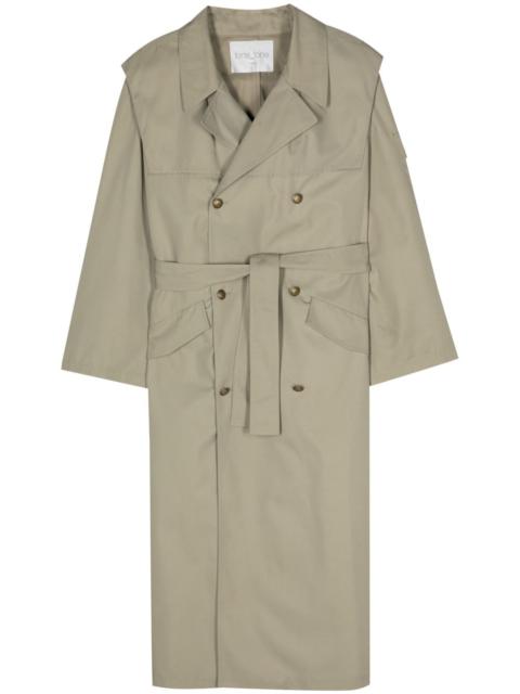 forte_forte belted double-breasted coat