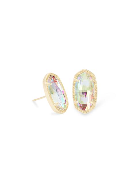 KENDRA SCOTT Ellie Gold Stud Earrings in Dichroic Glass