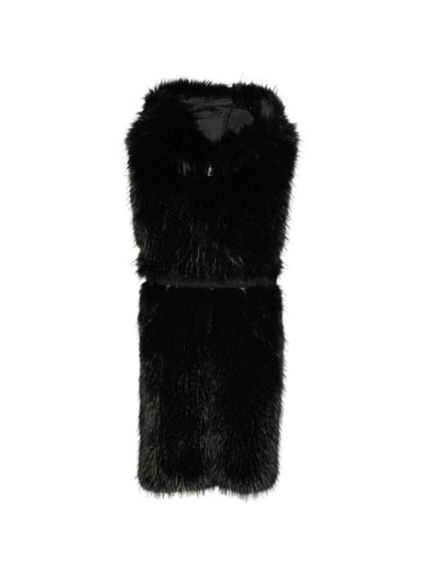 Moncler faux-fur hooded gilet