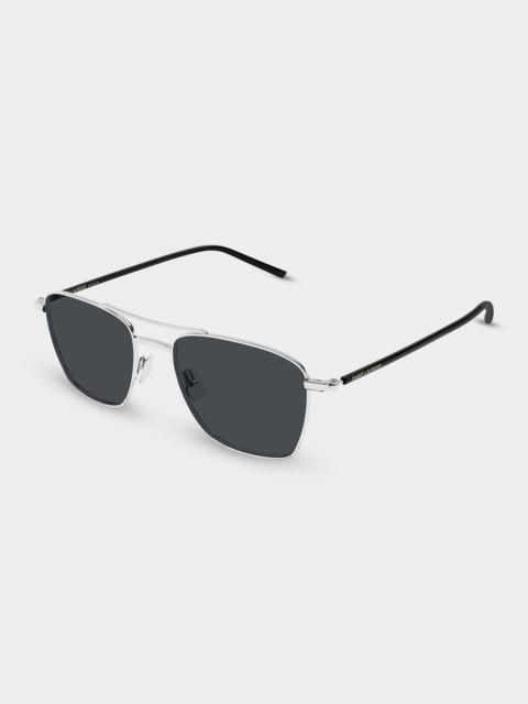 SAINT LAURENT Men's SL 866-002 Metal Square Sunglasses