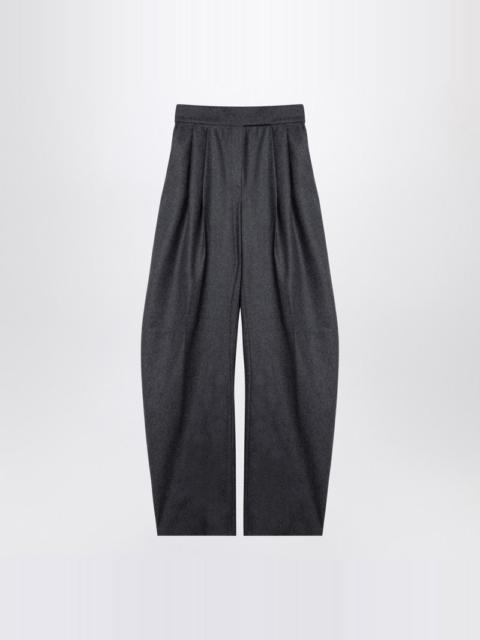 THE ATTICO GREY WOOL-BLEND WIDE TROUSERS