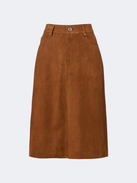 AMI Paris Suede midi skirt