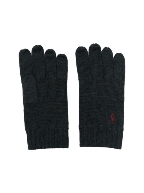 Polo Ralph Lauren logo-embroidered wool gloves
