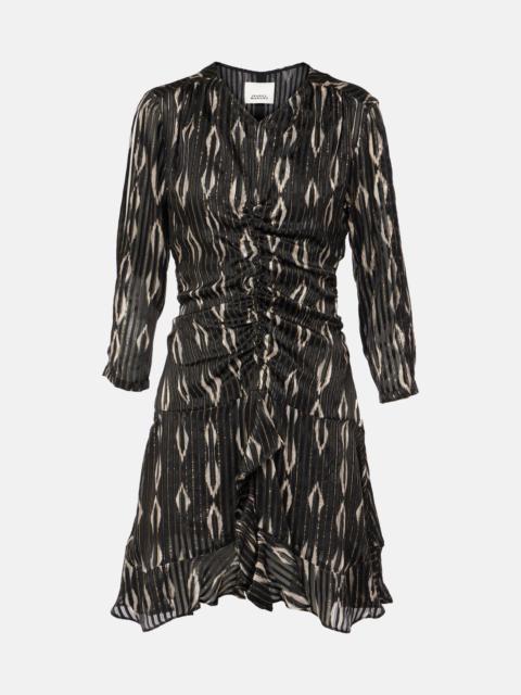 Isabel Marant Octavia snake-effect silk-blend minidress