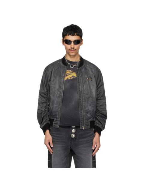 Thug Club Black Jamong Two Tone Washed MA-1 Bomber Jacket