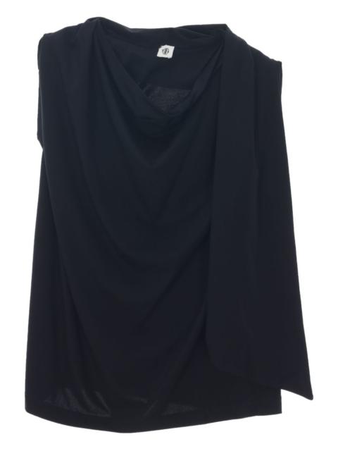 The Garment scarf detail over shoulder top