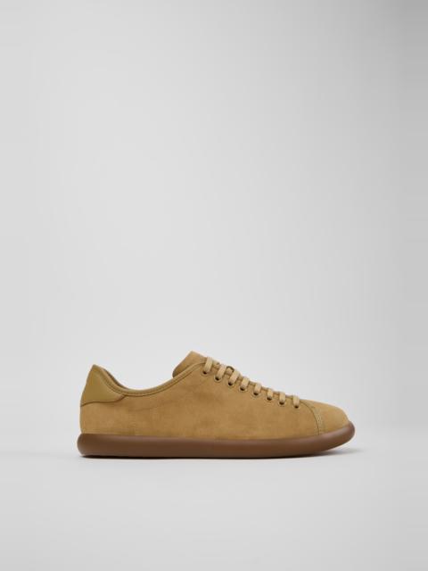 CAMPERLAB Brown Nubuck and Leather Sneakers for Men.